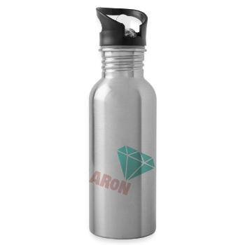 Edel Aron - Trinkflasche mit integriertem Trinkhalm - Lightsilver - Rechts