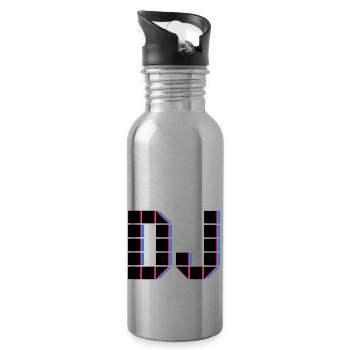 DJ - Trinkflasche mit integriertem Trinkhalm - Lightsilver - Rechts