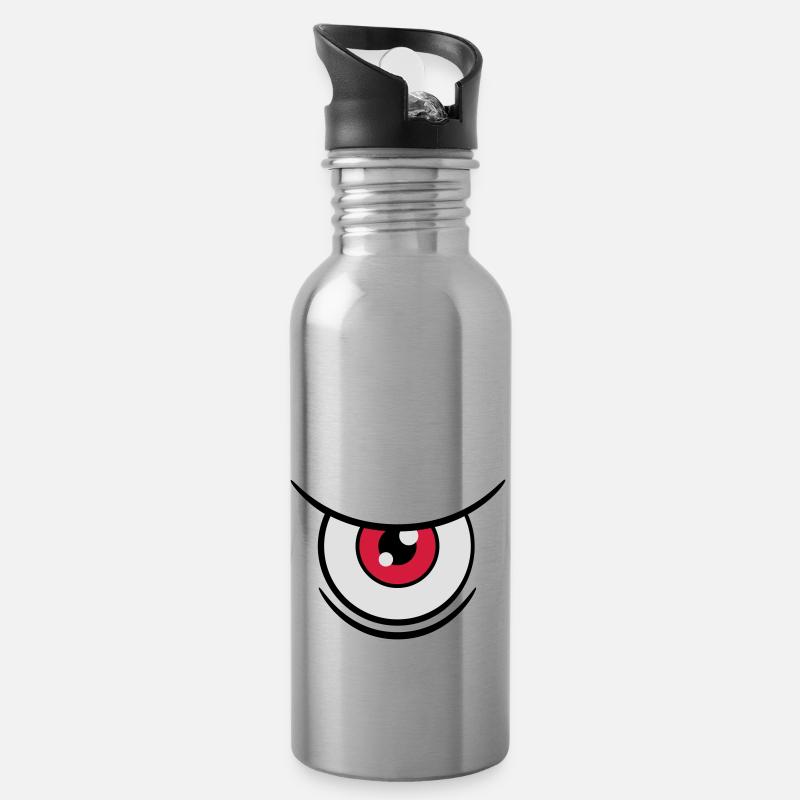 Big Eye - Gourde avec paille intégrée - argent clair