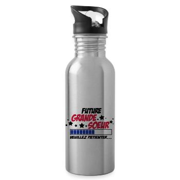 future grande soeur veuillez patienter - Gourde avec paille intégrée - argent clair - Droite