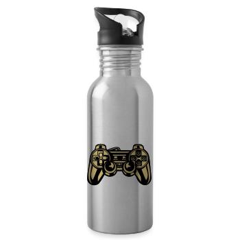 Gaming - Trinkflasche mit integriertem Trinkhalm - Lightsilver - Rechts