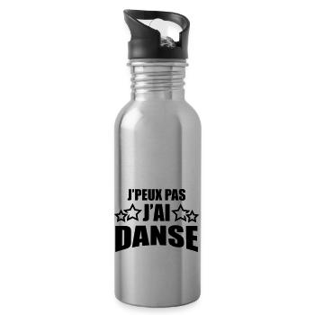 j'peux pas j'ai danse - Gourde avec paille intégrée - argent clair - Droite