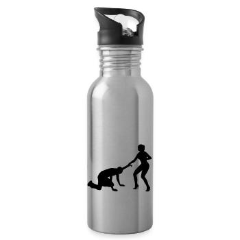 stag_night - Trinkflasche mit integriertem Trinkhalm - Lightsilver - Rechts