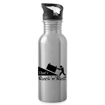 thatsrocknroll - Trinkflasche mit integriertem Trinkhalm - Lightsilver - Rechts
