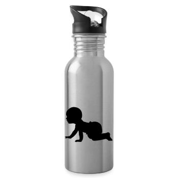 Baby Shadow A - 1 color vector - Water bottle with straw - silver - Right