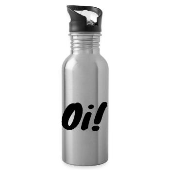 oi! - Trinkflasche mit integriertem Trinkhalm - Lightsilver - Rechts