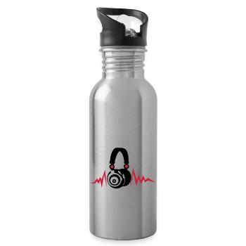 egaliseur casques dj audio music zik14 - Gourde avec paille intégrée - argent clair - Droite
