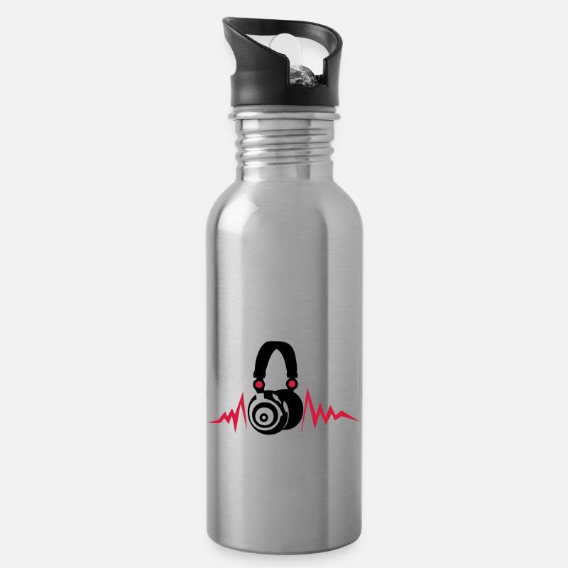 Equalizer Audio-Musik-Kopfhörer DJ zik14 - Trinkflasche mit integriertem Trinkhalm - Lightsilver