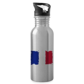 le France - Gourde avec paille intégrée - argent clair - Droite