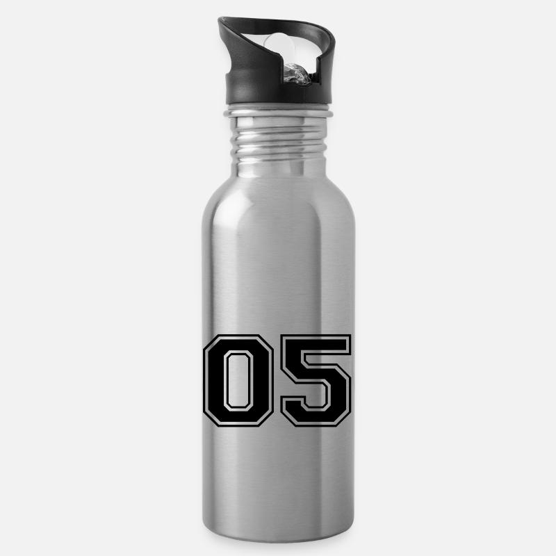 05 - Trinkflasche mit integriertem Trinkhalm - Lightsilver
