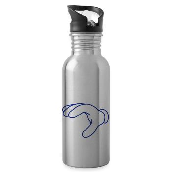 Hand - Water bottle with straw - silver - Right
