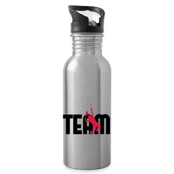 Team Tennis - Trinkflasche mit integriertem Trinkhalm - Lightsilver - Rechts