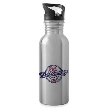 i_love_cheerleading_gx2 - Trinkflasche mit integriertem Trinkhalm - Lightsilver - Rechts