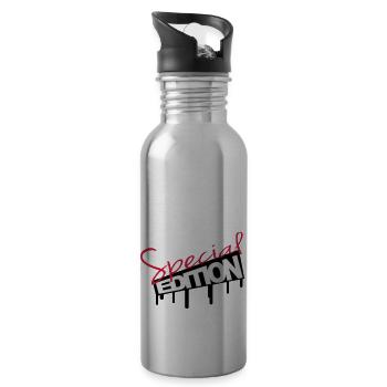 Special Edition Graffiti - Trinkflasche mit integriertem Trinkhalm - Lightsilver - Rechts