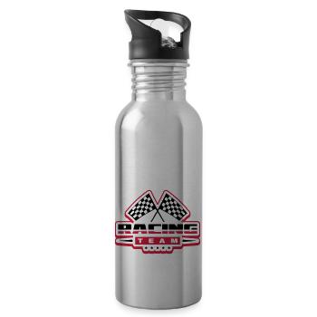 racing_team_ro2 - Trinkflasche mit integriertem Trinkhalm - Lightsilver - Rechts