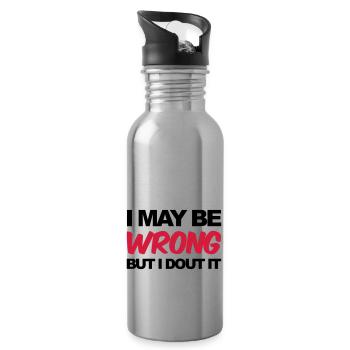 Funny - Water bottle with straw - silver - Right
