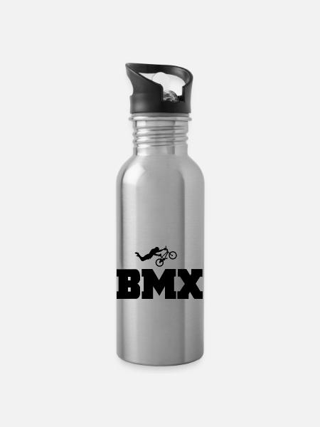 bmx - Water bottle with straw - silver