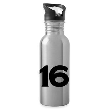 16 - Trinkflasche mit integriertem Trinkhalm - Lightsilver - Rechts