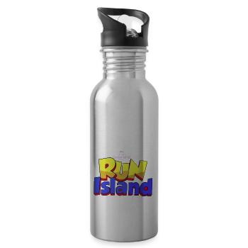 Run Island .2 - Gourde avec paille intégrée - argent clair - Droite
