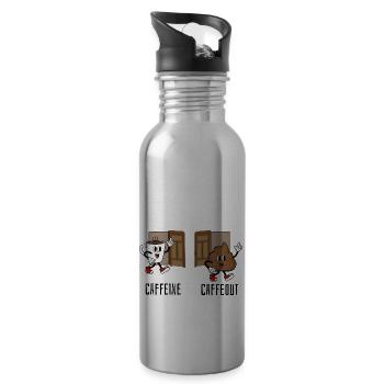 Caféine caféine - Gourde avec paille intégrée - argent clair - Droite