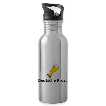Glass Beer Trinken - Trinkflasche mit integriertem Trinkhalm - Lightsilver - Rechts