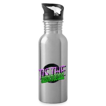humor statement birthday present idea beard - Trinkflasche mit integriertem Trinkhalm - Lightsilver - Rechts