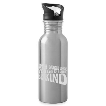 you can be kind - Water bottle with straw - silver - Right