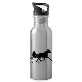 Sulki im Trab - Trinkflasche mit integriertem Trinkhalm - Lightsilver - Rechts