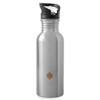 Tibet - Water bottle with straw - silver - Right
