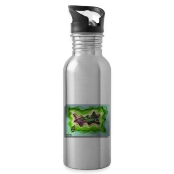 Wonderland - Trinkflasche mit integriertem Trinkhalm - Lightsilver - Rechts