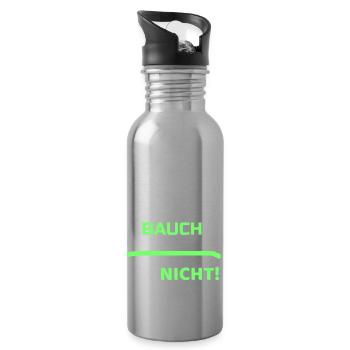 Lustige Sprüche - Trinkflasche mit integriertem Trinkhalm - Lightsilver - Rechts