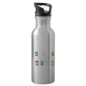 Real Painters Don't Use Duct Tape Profession Job - Water bottle with straw - silver - Right