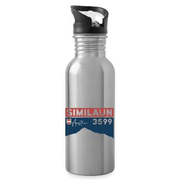 Similaun Glacier High Tour Hike Ötztal Tyrol - Water bottle with straw - silver - Right