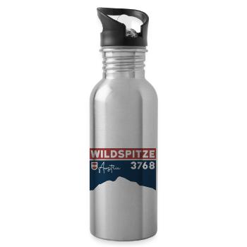 Wildspitze ski tour high tour normal route hike - Water bottle with straw - silver - Right
