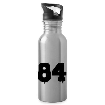 84 - Trinkflasche mit integriertem Trinkhalm - Lightsilver - Rechts