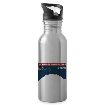 Schneefernerkopf Zugspitze Ascent Souvenir - Water bottle with straw - silver - Right