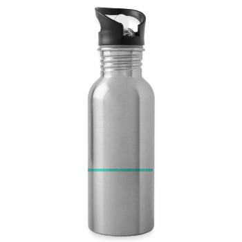 arboriculture carpenter saw present idea - Trinkflasche mit integriertem Trinkhalm - Lightsilver - Rechts