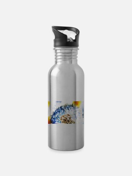 Dandelion, A731306 - Water bottle with straw - silver