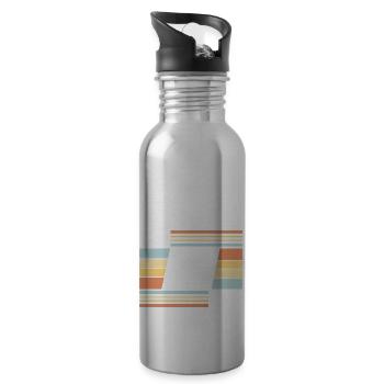 Classic 1986 Original Year of Birth Vintage 80s - Water bottle with straw - silver - Right