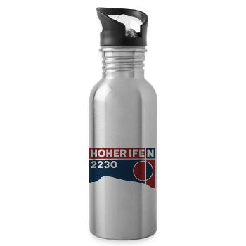 Hoher Ifen Randonnée à ski Souvenir Walsertal - Gourde avec paille intégrée - argent clair - Droite