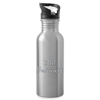The future - Water bottle with straw - silver - Right