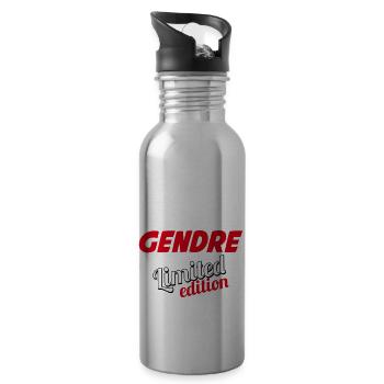 GENDRE LIMITED EDITION - Water bottle with straw - silver - Right