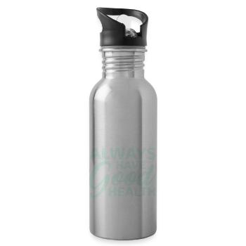 Good Health - Trinkflasche mit integriertem Trinkhalm - Lightsilver - Rechts
