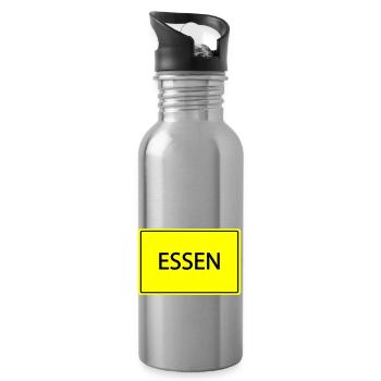 ortsschild essen - Trinkflasche mit integriertem Trinkhalm - Lightsilver - Rechts