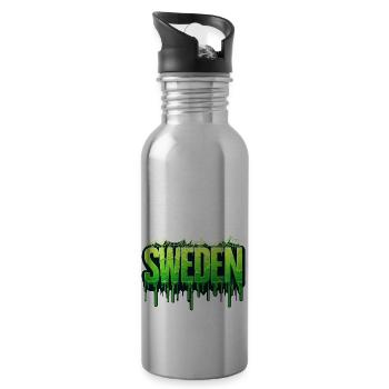 Halloween Happy Horror Monster Blood Spooky Scary - Water bottle with straw - silver - Right