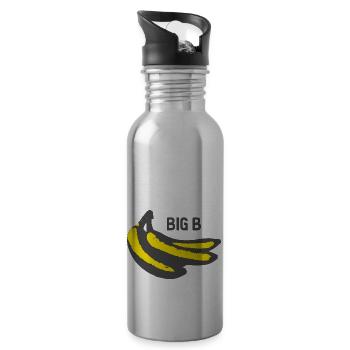 Banana Style - BIG B - color - Water bottle with straw - silver - Right