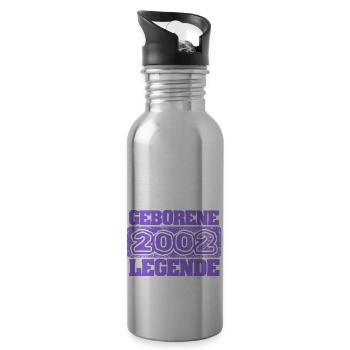 2002 - Trinkflasche mit integriertem Trinkhalm - Lightsilver - Rechts