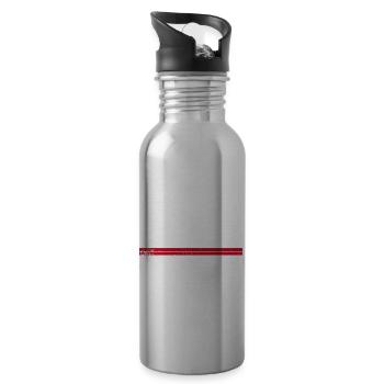 Chester Angleterre Design rétro vintage pour l’histoire - Gourde avec paille intégrée - argent clair - Droite