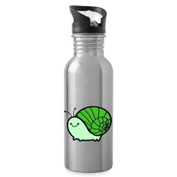 Escargot 02 - Gourde avec paille intégrée - argent clair - Droite