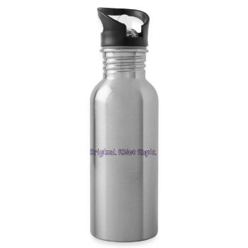 Original. Keine Kopie. Lustiges T-Shirt für alle. - Trinkflasche mit integriertem Trinkhalm - Lightsilver - Rechts